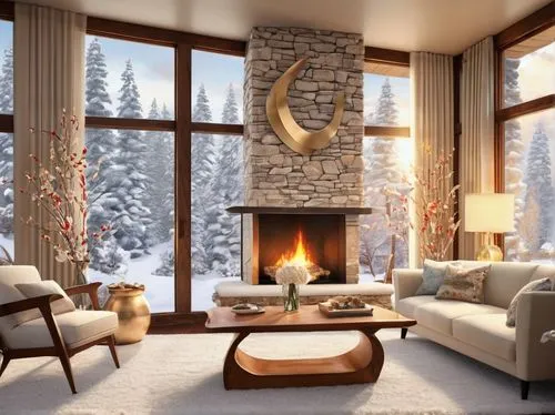 christmas fireplace,fire place,fireplace,luxury home interior,winter house,alpine style,modern living room,warm and cozy,fireplaces,coziness,winterplace,family room,ski resort,chalet,christmas room,sitting room,hovnanian,livingroom,coziest,living room,Illustration,Retro,Retro 12