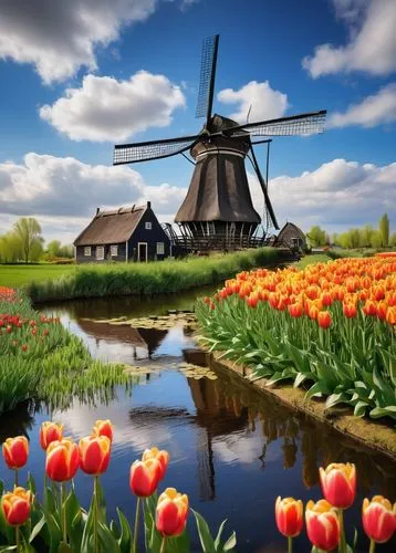 netherland,the netherlands,dutch landscape,netherlands,dutch windmill,holland,holand,hollanda,holanda,molen,north holland,hollandse,hollands,nederland,hollandica,tulip fields,windmills,polders,hollandi,the windmills,Art,Classical Oil Painting,Classical Oil Painting 17