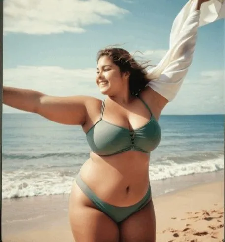 dicker arm mit ausgestreckter hand mit weißen wehenden seidentuch,body positivity,gabourey,guarnaschelli,bbw,burkinabes,brazilianwoman,kushboo,wahine,obesity,bariatric,bdl,obese,margolyes,two piece sw