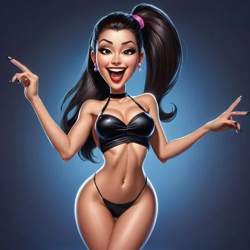 cute cartoon character,cute cartoon image,pin-up girl,muscle car cartoon,liposuction,disneytoon,cartoon character,pin up girl,zilin,lumidee,retro cartoon people,pin-up model,derivable,scherzinger,cartoon people,donsky,tiktok icon,kimmy,objectification,anime 3d,Illustration,Abstract Fantasy,Abstract Fantasy 23