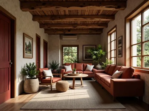 wooden beams,sitting room,sunroom,loft,living room,home interior,hardwood floors,rustic,verandah,inglenook,livingroom,interiors,front porch,wooden floor,rustic aesthetic,verandahs,kilim,porch,interior decor,contemporary decor