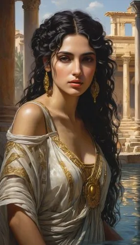 inanna,zenobia,thyatira,cleopatra,artemisia,andromache,hypatia,lesbia,medea,mervat,nereids,poppaea,hurrian,arethusa,taitra,clytemnestra,carthaginian,mithridatic,arundhati,ariadne,Art,Classical Oil Painting,Classical Oil Painting 18