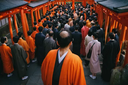 buddhists monks,monks,buddhist monk,buddhist hell,orange robes,procession,theravada buddhism,buddhists,buddhist,hall of supreme harmony,fushimi inari-taisha shrine,devotees,monk,buddhist temple,fushimi inari shrine,buddhist prayer beads,global oneness,pilgrimage,vipassana,daitō-ryū aiki-jūjutsu,Photography,Documentary Photography,Documentary Photography 06