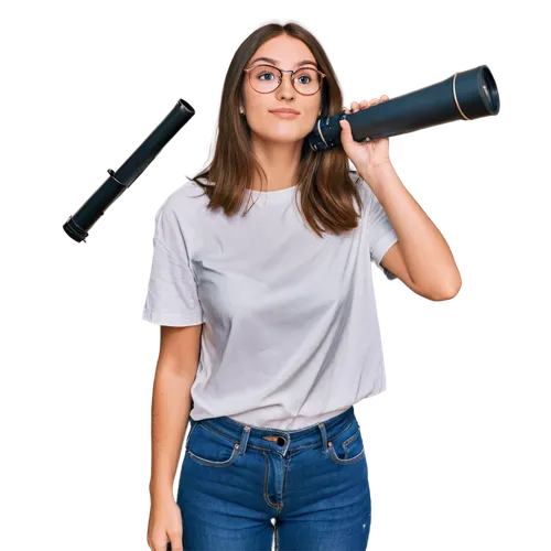 woman holding gun,handheld electric megaphone,mic,girl with gun,megaphone,portrait background,student with mic,girl with a gun,megaphones,telescope,binoculars,telescoping,microphone,holding a gun,shuli,saana,marzia,photo equipment with full-size,maglite,jeans background,Photography,General,Natural