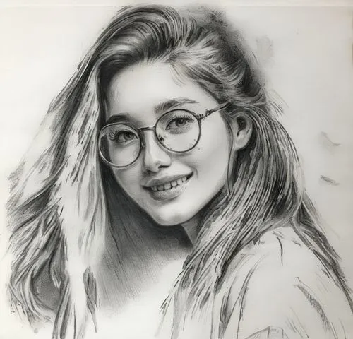 pencil art,pencil drawing,graphite,charcoal pencil,girl drawing,girl portrait,Illustration,Black and White,Black and White 35