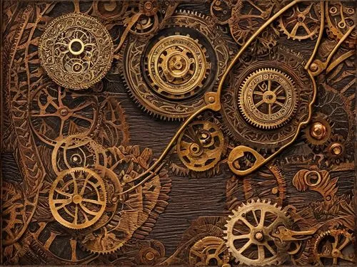 steampunk gears,carved wood,wood carving,wooden background,tock,gears,antique background,wood board,tansu,cog,patterned wood decoration,ornamental wood,wood art,steampunk,woodcarving,wood background,woodburning,chipboard,the laser cuts,ship's wheel,Illustration,Realistic Fantasy,Realistic Fantasy 13