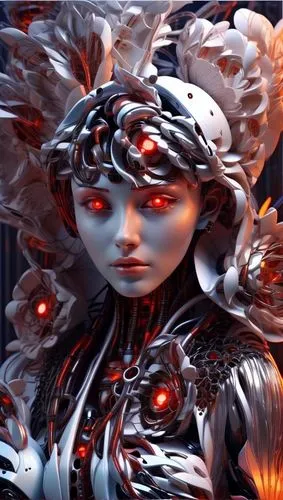 fractals art,fantasy art,biomechanical,fractalius,medusa,fantasy portrait,mirror of souls,mystical portrait of a girl,3d fantasy,masquerade,sci fiction illustration,apophysis,cyborg,world digital painting,fractals,psychedelic art,cybernetics,fantasy picture,fantasy woman,lithified