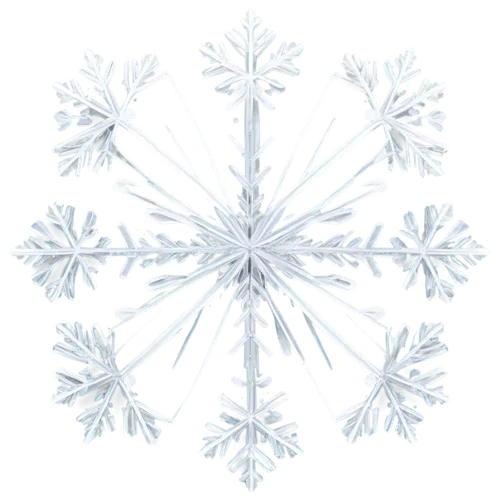 Delicate snowflake, intricate patterns, six-pointed star shape, frosty white, transparent background, macro shot, extremely close-up, softbox lighting, high-key tone, shallow depth of field, bokeh eff