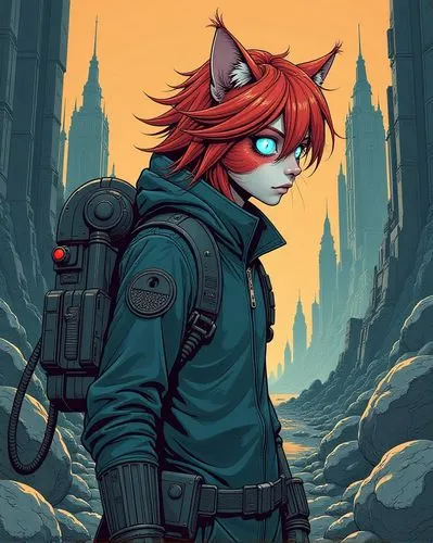 celldweller,firecat,killorin,transistor,cinnabar,fireheart,Illustration,American Style,American Style 10