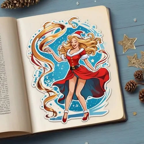 fairy tale icons,christmas pin up girl,coffee tea illustration,pin up christmas girl,book illustration,mermaid vectors,star illustration,sci fiction illustration,zodiac sign libra,pin-up girl,star drawing,bookmark,the zodiac sign pisces,zodiac sign gemini,gold foil mermaid,vintage ilistration,illustrations,magic book,fairytale characters,retro 1950's clip art,Unique,Design,Sticker