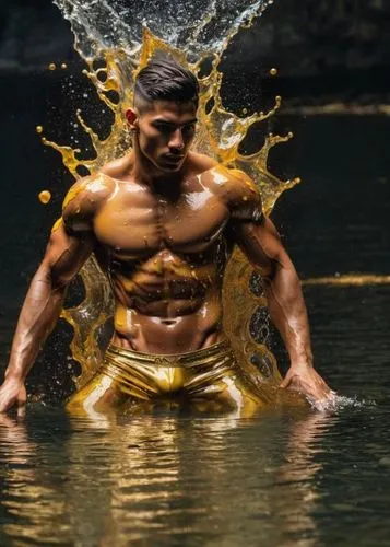 aquaman,solar plexus chakra,photoshoot with water,poseidon,the man in the water,narasimha