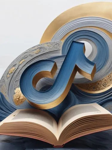 spiral book,spiral binding,calligraphies,ketubah,the letters of the alphabet,ampersand,Illustration,Realistic Fantasy,Realistic Fantasy 01