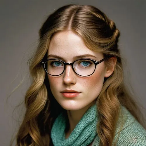 with glasses,spectacles,lace round frames,reading glasses,glasses,meryl streep,silver framed glasses,eye glasses,eyeglasses,kids glasses,specs,color glasses,young woman,eyewear,portrait of a girl,hipster,oval frame,librarian,red green glasses,girl portrait,Conceptual Art,Daily,Daily 09