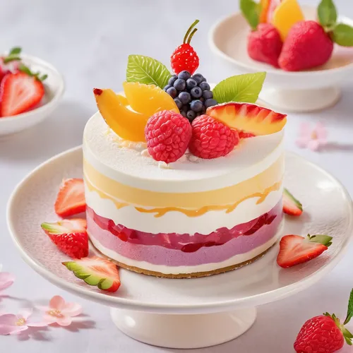 Celebrate a special occasion with an elegant and sophisticated sweet dessert, delicately layered with velvety cream and topped with a delightful fruit garnish.,cream cheese cake,pavlova,white sugar sp