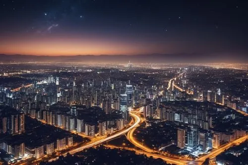 chongqing,guangzhou,guiyang,chengdu,shenzhen,city at night,nanjing,yongsan,tianjin,zhangzhou,qingdao,shanghai,daegu,busan night scene,taoyuan,fuzhou,busan,xingyang,chengli,nightview,Photography,General,Realistic