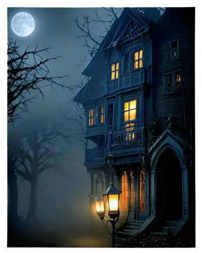 the haunted house,haunted house,witch house,witch's house,houses clipart,halloween background,ravenloft,halloween scene,house silhouette,moonlit night,halloween poster,hauntings,haunted castle,halloween illustration,halloween frame,creepy house,dreamhouse,night scene,ghost castle,halloween and horror,Illustration,Paper based,Paper Based 06