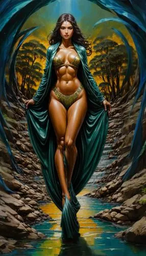 fantasy woman,sorceress,mother earth,fantasy art,merfolk,fantasy picture,secret garden of venus,the enchantress,dryad,warrior woman,blue enchantress,mother nature,celtic queen,cybele,venus,water nymph