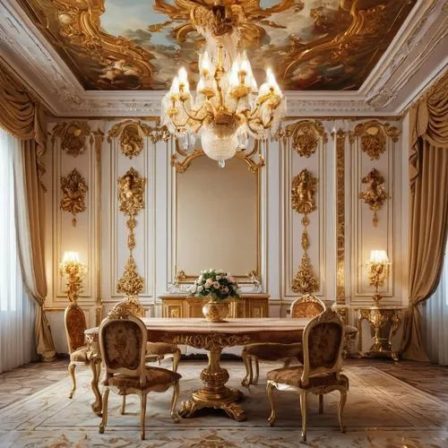 ritzau,dining room,ornate room,danish room,rococo,breakfast room,Photography,General,Realistic