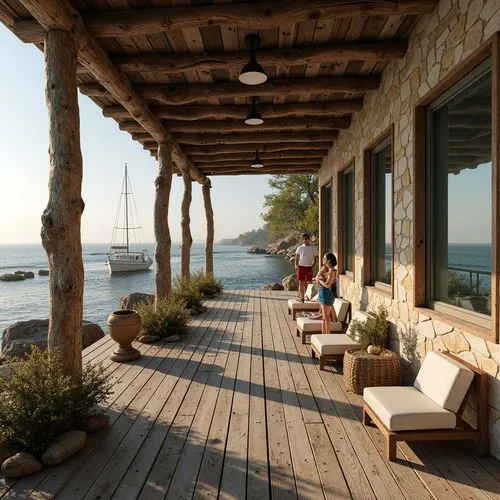 wooden decking,lefay,boat dock,shorefront,house by the water,deckhouse,beachfront,seaside view,dockside,sundeck,oceanfront,trabocchi,wood deck,wooden pier,verandah,decking,amanresorts,summer house,verandahs,beach house