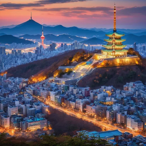 japan's three great night views,daegu,south korea,namsan mountain,busan,seoul,namsan,daejeon,korea,beautiful japan,wolchulsan,lotte world tower,taipei,pyeongchang,namsan hanok village,taiwan,japan,pohang,sokcho,busan night scene,Art,Classical Oil Painting,Classical Oil Painting 01