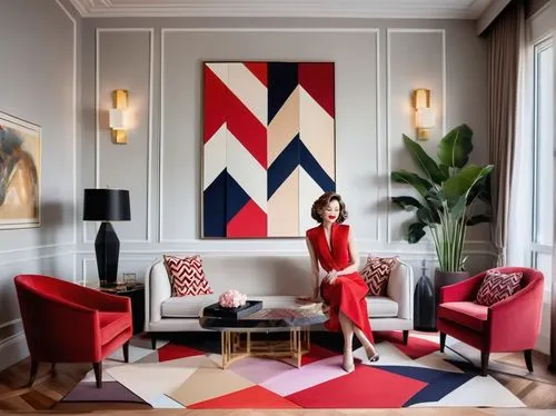 red chevron pattern,interior decoration,fromental,airbnb icon,interior decor,interior design,modern decor,contemporary decor,maximalism,deco,gallerist,ritzau,livingroom,casa fuster hotel,living room,geometric style,tenenbaum,decorator,gournay,mid century modern,Unique,Paper Cuts,Paper Cuts 02