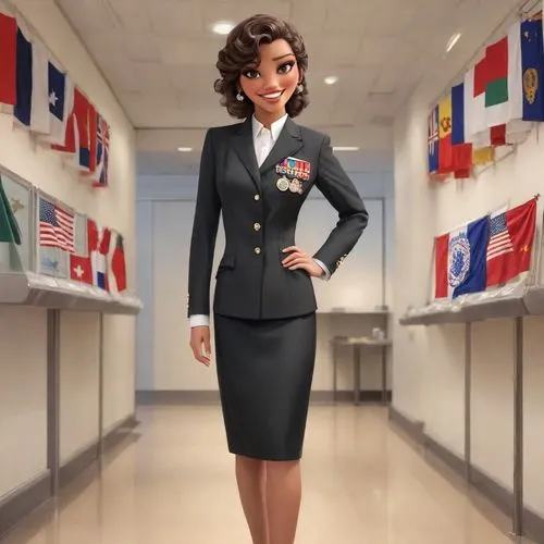 stewardess,attendant,navy suit,servicewoman,kimbundu,twa