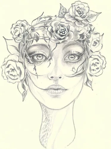 flowerhead,rose flower drawing,elven flower,rose flower illustration,diwata,flower line art,flowerheads,dryads,dryad,flower crown of christ,wilted,plumbago,faerie,masques,gardenias,rosebushes,girl in 