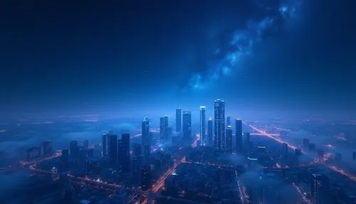 dubai,chicago night,metropolis,city at night,above the city,shanghai,dubia,doha,guangzhou,chicago skyline,dubai marina,cityscape,coruscant,wave of fog,indigo,long exposure,atmospheres,atmosfera,megalopolis,coruscating,Photography,General,Realistic