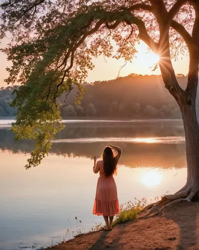 toddler walking by the water,girl with tree,the girl next to the tree,girl on the river,little girl in pink dress,evening lake,girl praying,idyllic,summer evening,little girl running,little girl in wind,beautiful lake,serene,relaxed young girl,quietude,nature photographer,background view nature,photographing children,nature background,girl and boy outdoor,Photography,General,Realistic