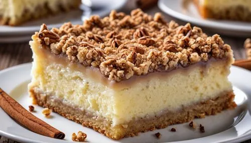 A lighter cake with a cinnamon streusel topping, perfect for a breakfast or brunch celebration show with very beautiful presentation
,cheesecake crumble,german chocolate cake,streusel cake,graham crac