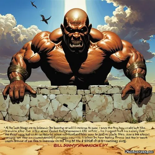 blastaar,zangief,baraka,sagat,heihachi,abobo,kablan,balrog,juggernaut,monzer,oenomaus,bodhidharma,genosha,nappa,grodd,randor,outworld,haggar,apokolips,giantkiller,Illustration,Paper based,Paper Based 12