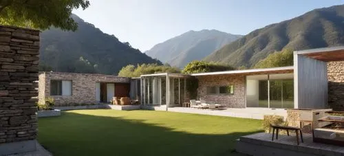 amanresorts,lefay,house in the mountains,house in mountains,render,tessin,3d rendering,chalet,grass roof,ladera,south tyrol,vivienda,architettura,renders,mid century house,minotti,private house,roof landscape,beautiful home,courmayeur