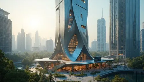 futuristic architecture,largest hotel in dubai,the energy tower,guangzhou,dubia,mubadala,tallest hotel dubai,dubay,difc,chengdu,habtoor,residential tower,renaissance tower,komtar,sky space concept,rotana,shanghai,futuristic art museum,hongdan center,steel tower,Photography,General,Realistic