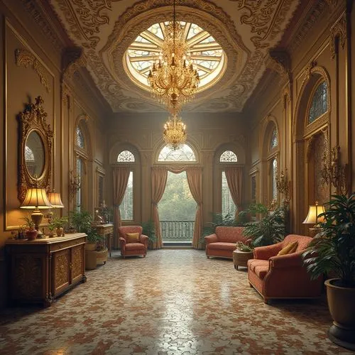 ornate room,royal interior,ritzau,victorian room,hallway,entrance hall,Photography,Fashion Photography,Fashion Photography 05