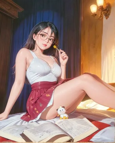 librarian,secretary,siu mei,girl studying,vintage asian,pin-up girl,pin-up model,honmei choco,retro girl,pi mai,phuquy,retro pin up girl,1,retro women,pollen panties,pinup girl,retro woman,hong,mari makinami,with glasses,Anime,Anime,Traditional