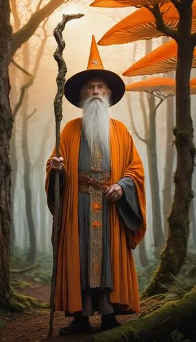 gandalf,radagast,orange robes,rincewind,the wizard,wizard,raistlin,triwizard,halvdan,sorcerer,magidsohn,discworld,emrys,dumbledore,magus,dumble,zannier,archimandrite,druidic,bapuji,Art,Artistic Painting,Artistic Painting 28