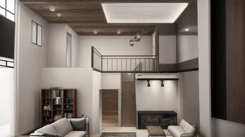 loft,hallway space,interior modern design,home interior,modern room,concrete ceiling,floorplan home,modern living room,contemporary decor,core renovation,3d rendering,modern decor,living room,wooden stairs,outside staircase,interior design,wooden beams,livingroom,an apartment,shared apartment,Interior Design,Living room,Modern,Italian Modern Nature