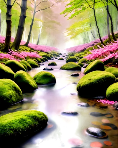 moss landscape,fairy forest,nature background,forest landscape,japanese sakura background,landscape background,mushroom landscape,brook landscape,fantasy landscape,world digital painting,forest glade,japan landscape,cartoon video game background,forest of dreams,forest moss,spring background,forest floor,springtime background,fairytale forest,fairy world,Illustration,Vector,Vector 07