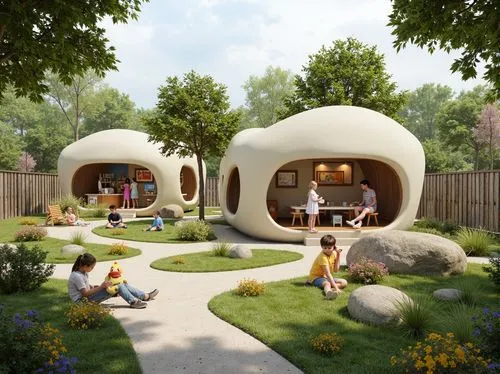 cohousing,ecovillages,3d rendering,renderings,cubic house,wood doghouse,ecovillage,roundhouses,doghouses,children's playhouse,igloos,playhouses,render,earthship,treehouses,sketchup,cube stilt houses,pelecypods,ecotopia,school design