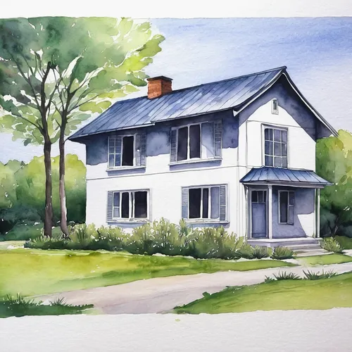 1280x720 Beginners Watercolor How To Draw A House Landscape Paint With,watercolor sketch,house painting,watercolor,watercolor painting,farmhouse,summer cottage,watercolor background,country cottage,ho