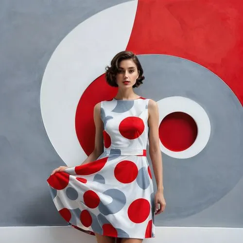 polka dot dress,marimekko,dotty,polkadot,calder,queen of hearts,cappellini,trenaunay,lady bug,dots,pop art style,blumenfeld,roy lichtenstein,cruella,cool pop art,mondrian,courreges,polka,ladybird,baudot,Illustration,Black and White,Black and White 32