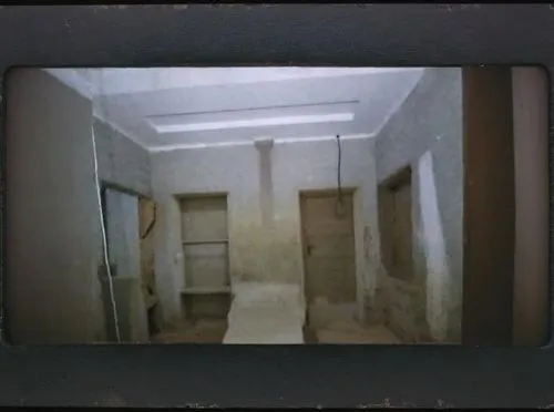 pinhole,film frames,darkrooms,creepy doorway,lubitel 2,darkroom,camera film,box camera,hallway,basement,corridors,stereoscope,abandoned room,basements,stereoscopic,film strip,room door,anteroom,rooms,