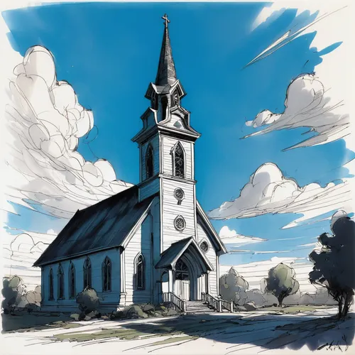 church painting,wooden church,church,churches,church faith,little church,church bells,black church,steeple,fredric church,church bell,church religion,gothic church,the black church,fortified church,city church,church towers,the church,cathedral,north churches,Illustration,Black and White,Black and White 08