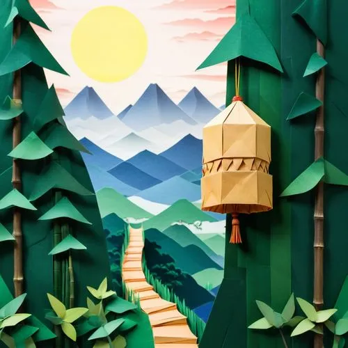 forest path,hiking path,forest road,spruce forest,lowpoly,birdhouses,cartoon forest,wooden path,trail,pathway,mountain road,railroad trail,mail box,forest,forests,bakersville,the forests,paths,sentier,coniferous forest,Unique,Paper Cuts,Paper Cuts 02