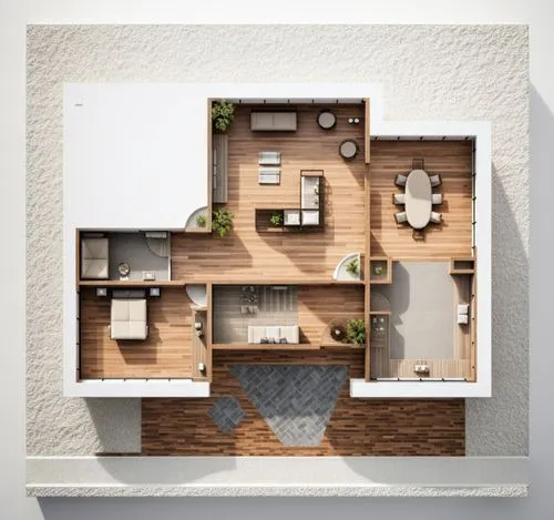 an overhead view of a house in the woods,miniature house,an apartment,habitaciones,shared apartment,small house,houses clipart,Photography,General,Realistic