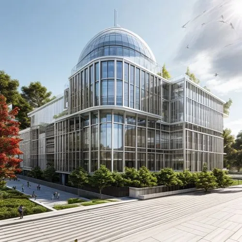 biotechnology research institute,glass facade,hahnenfu greenhouse,glass building,kansai university,modern office,new building,solar cell base,hongdan center,office building,greenhouse,home of apple,ec