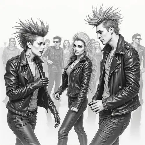 punks,greasers,punk design,punk,cyberpunks,deathrock