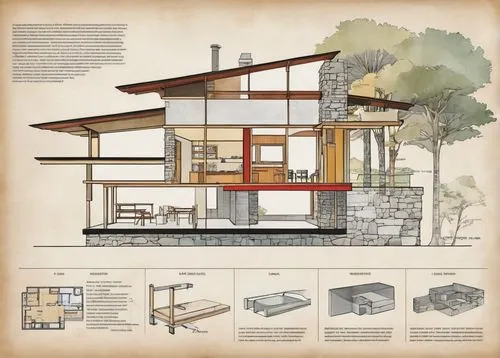 passivhaus,cantilevers,timber house,vivienda,habitaciones,cohousing,Unique,Design,Infographics