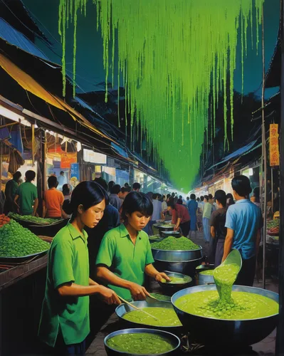 banana leaf rice,hong kong cuisine,banana leaf,green soybeans,singaporean cuisine,cendol,ketupat,rangoli,indonesian street food,vegetable market,patrol,bangladeshi taka,nasi kandar,pak-choi,anhui cuisine,the market,hanoi,market stall,vendors,market vegetables,Illustration,Abstract Fantasy,Abstract Fantasy 20