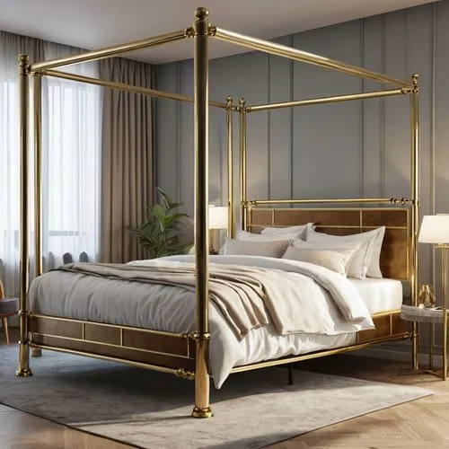 gold stucco frame,four poster,bedstead,bedchamber,gold wall,gold lacquer,chambre,headboard,gold plated,gold trumpet,golden candlestick,gold foil corner,bedsides,golden frame,goldbloom,gold frame,gold paint stroke,bedpost,bed,headboards,Photography,General,Realistic